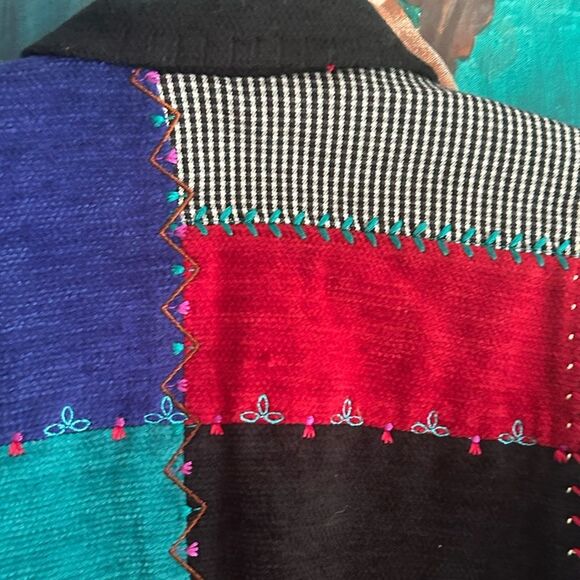 Koret Petites Multicolor Patchwork Blazer M - Picture 9 of 16